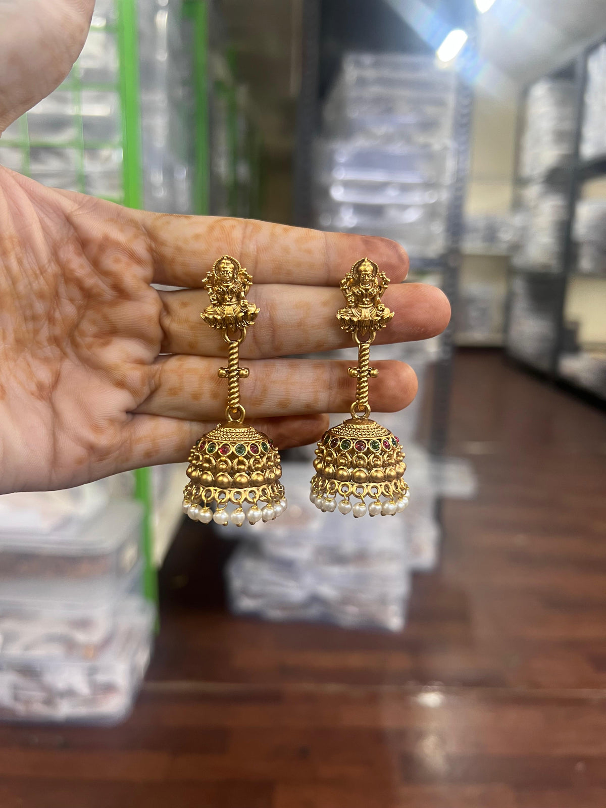 Super Amma Look Temple Jhumki-Z-289