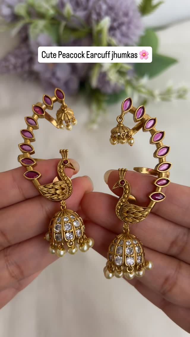 Cute Peackock Earcuff Jhumka For You