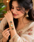 Buy Kashmiri Gold Lotus Watch Get Laxmi Temple Haram Free