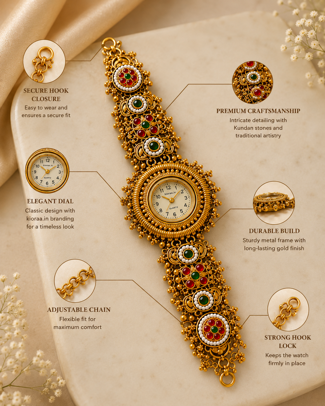 Broad Kada Wristband Watch