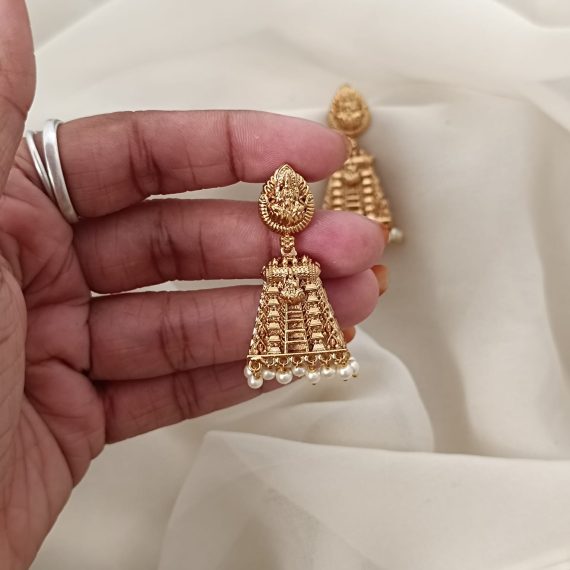 Antique Lakshmi Gopuram Earrings ZIVAA-05