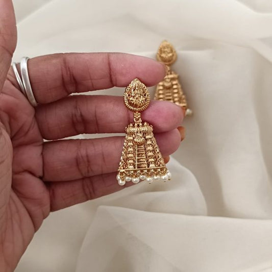 Antique Lakshmi Gopuram Earrings ZIVAA-05