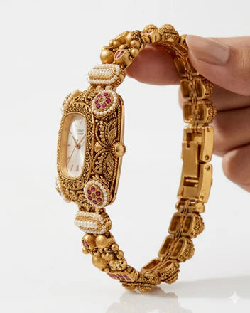 Kashmiri Vintage Gold Bracelet Watch for Women Kashmiri Watch