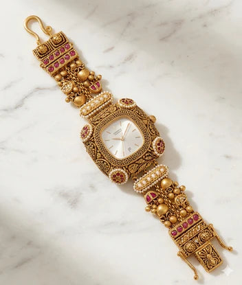 Kashmiri Vintage Gold Bracelet Watch for Women Kashmiri Watch