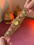 Kashmiri Ethnic Gold Plated Jewelry Style Watch with Stone Work