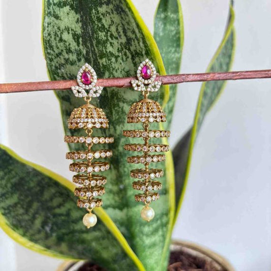 Ruby AD Layered Jhumkas