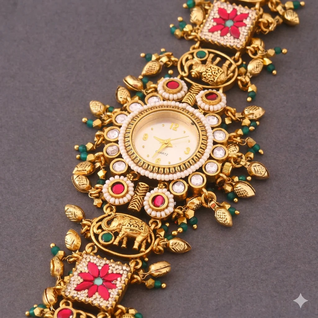Zivaa Jewel Present Heritage Traditional Ethnic Jewelry Watch