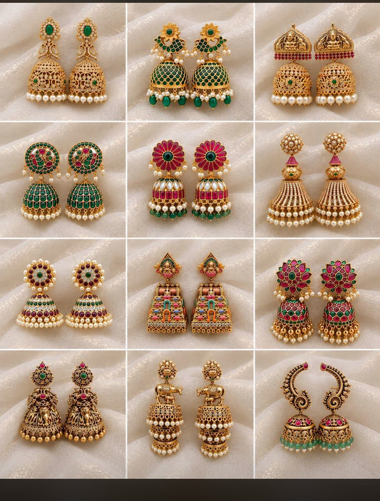 Premium Combo 9 Jhumki For Traditional Look