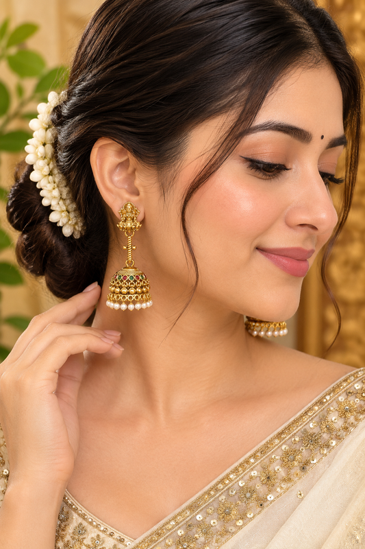 Super Amma Look Temple Jhumki-Z-289